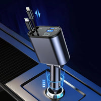 Car Charger, 120W 4 in 1 Superfast Car Charger, Type C & USB Charging Ports